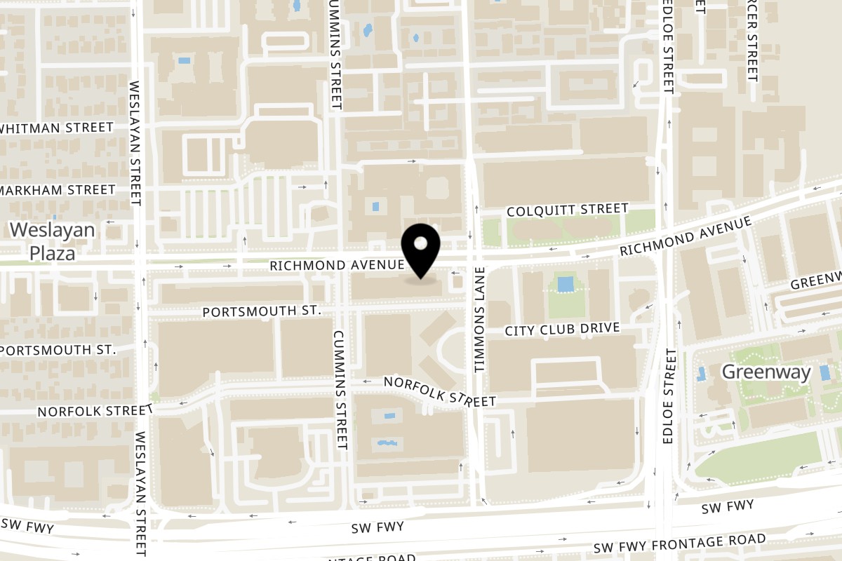 Map showing the location of Little Jimmy's Deli on 3773 Richmond Ave. in Houston